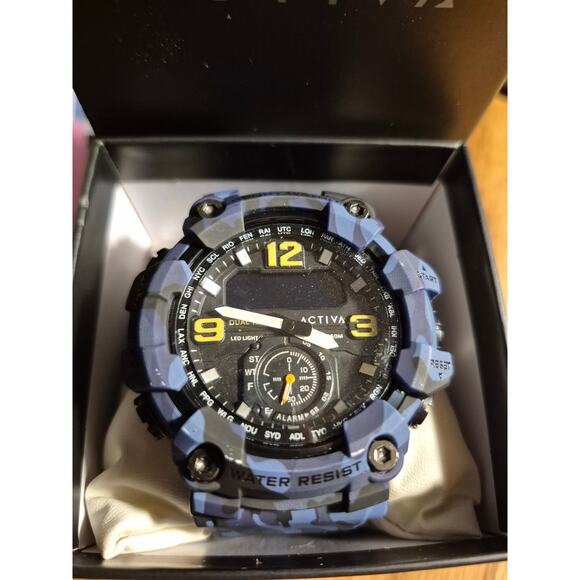 Activa x Invicta Men's Watch Black Ops Digital 56mm Blue Camouflage - Picture 2 of 3